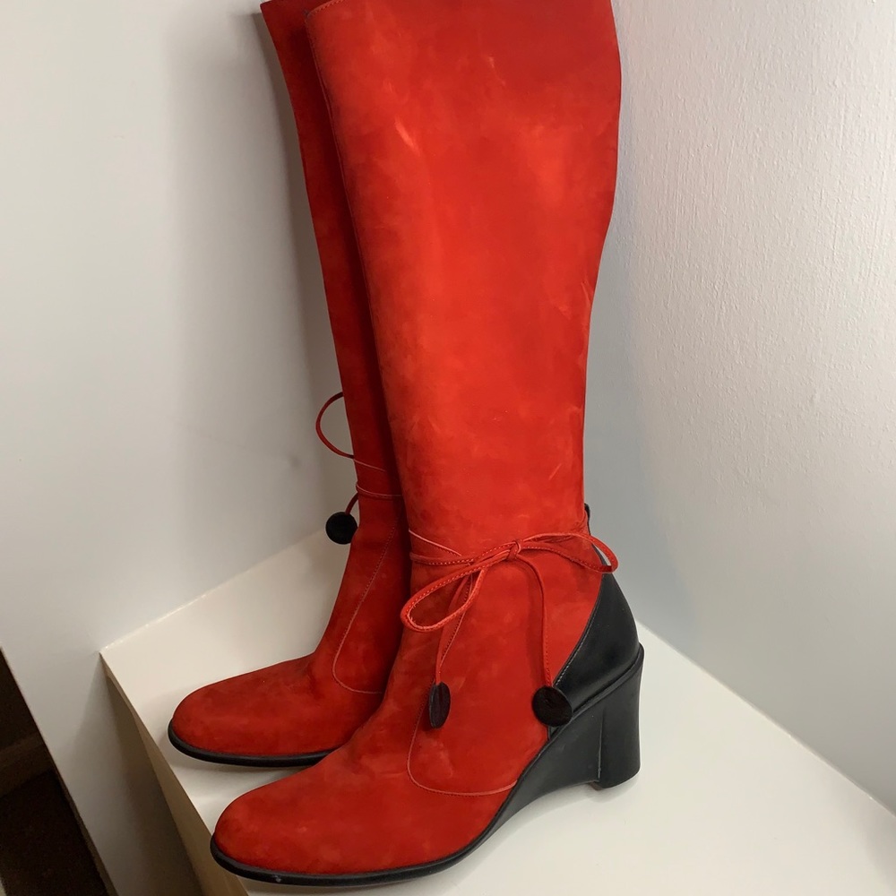 Red Suede Boots